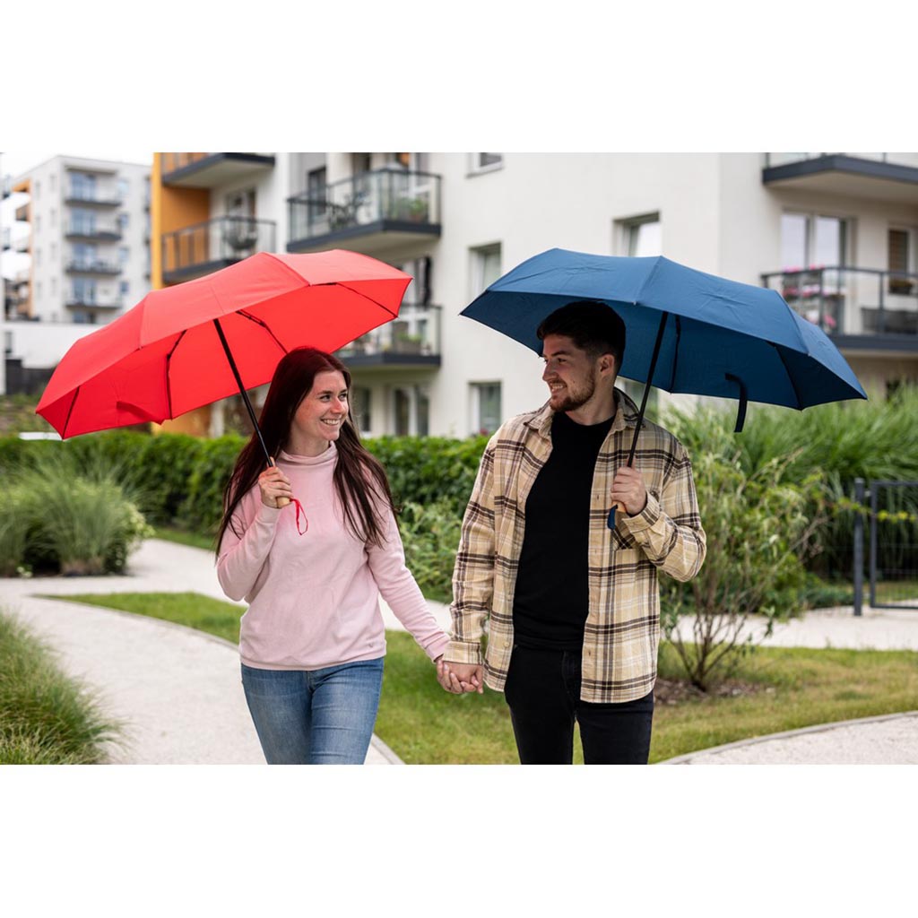 Parapluie automatique RPET | Nell, blanc en métal, fibre de verre, bois, RPET pongé 190T Photo 2 clients/infiniprinting/ax/photos_BD/AX13415-P2-Parapluie-automatique-RPET-|-Nell-imprime-blanc.jpg